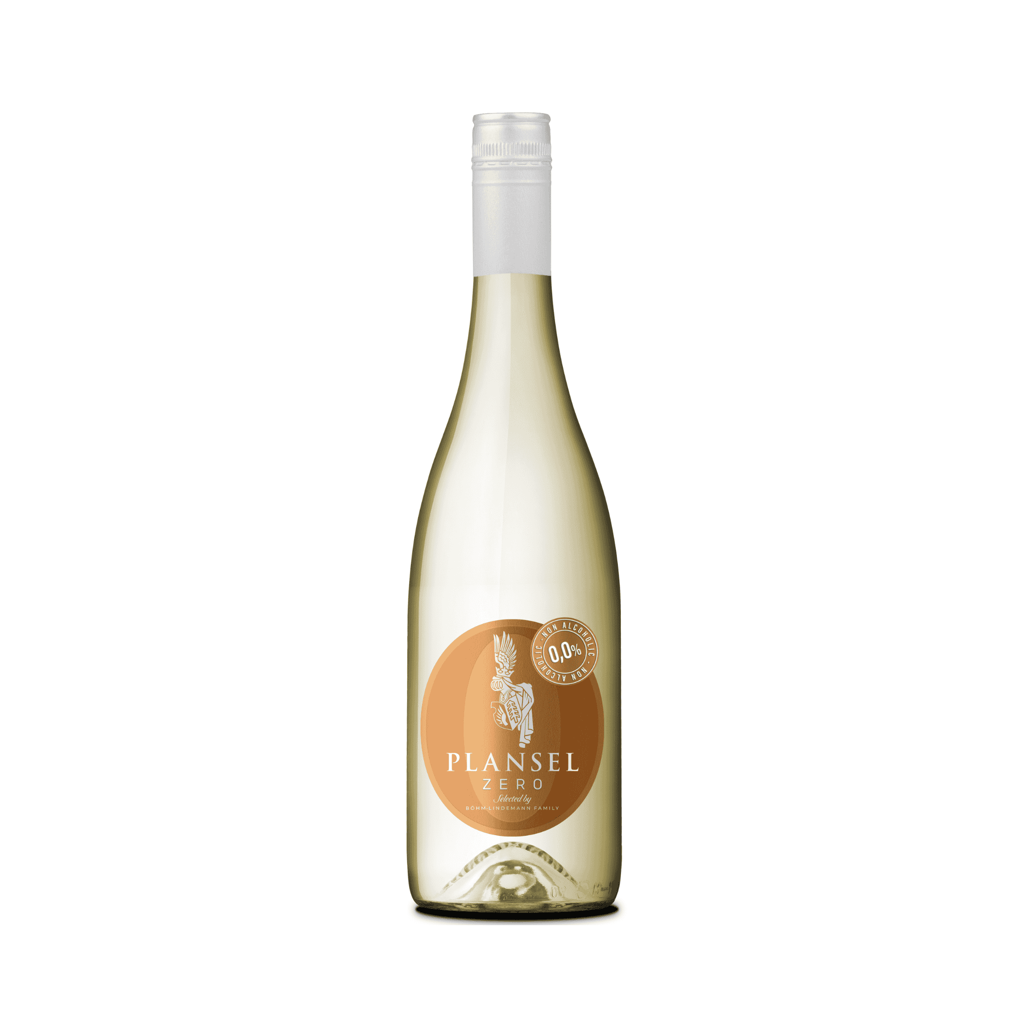Clear image of Plansel Zero wine bottle for healthy wine options.