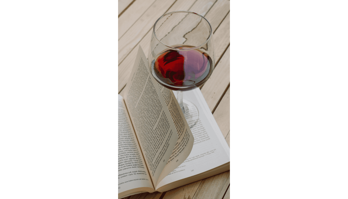 Red wine glass with rich wine, ideal for wine tasting and relaxation.